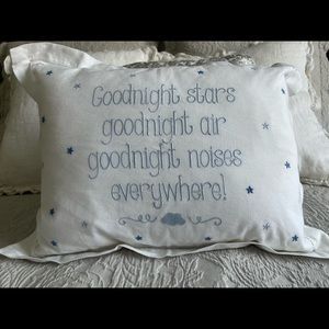 Zara Home kids embroidered pillow.